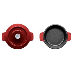 Zestaw 2 x garnek WOLL 10 cm  czerwony Patelnie grillowe  - 2 patelnie do smażenia bez tłuszczu