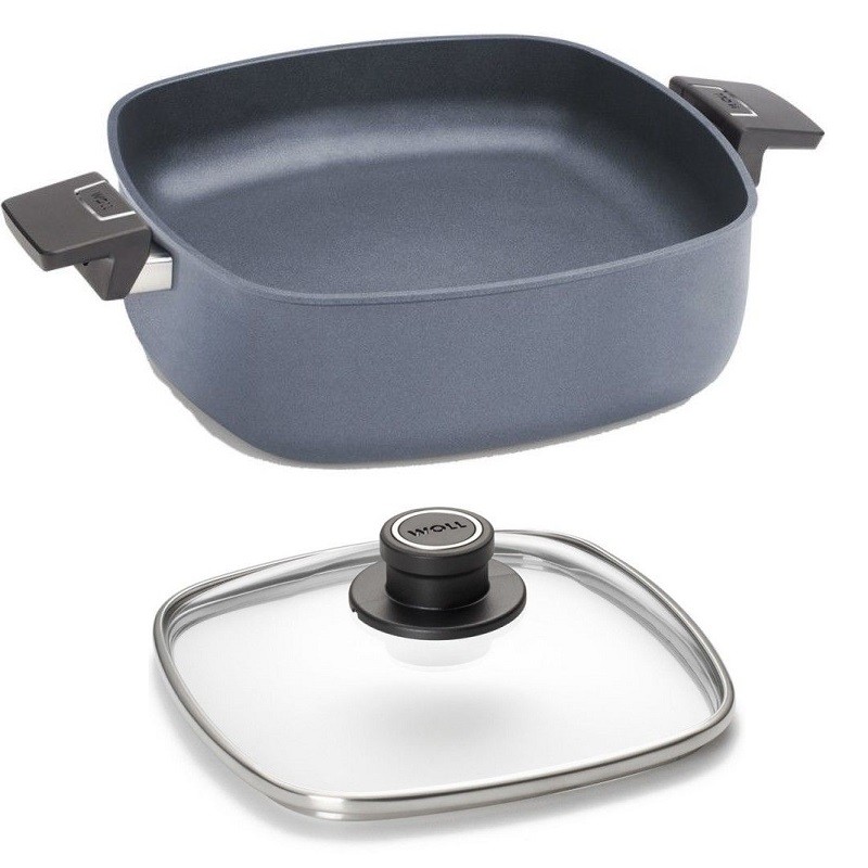 Garnek WOLL Diamond kwadratowy 26 x 26 cm Patelnie grillowe WOLL Cookware  - 1 patelnie do smażenia bez tłuszczu
